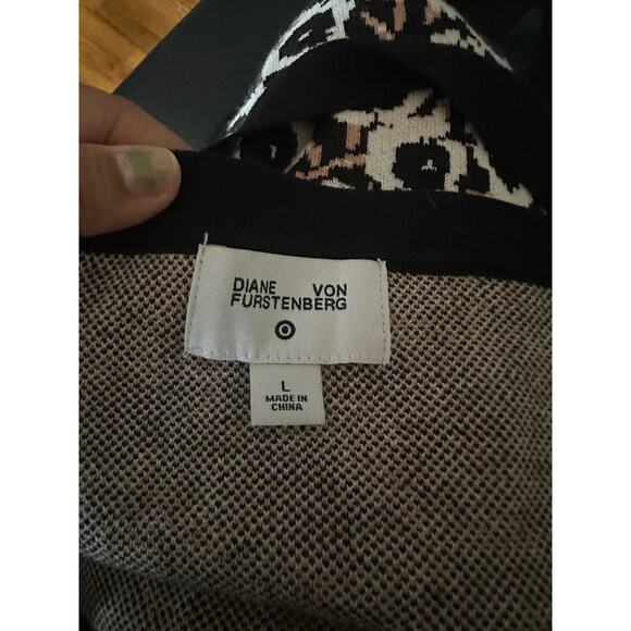 Diane von Furstenberg x Target Halter Tie Neck Poppy Sweaterknit Midi Dress. - Picture 8 of 9